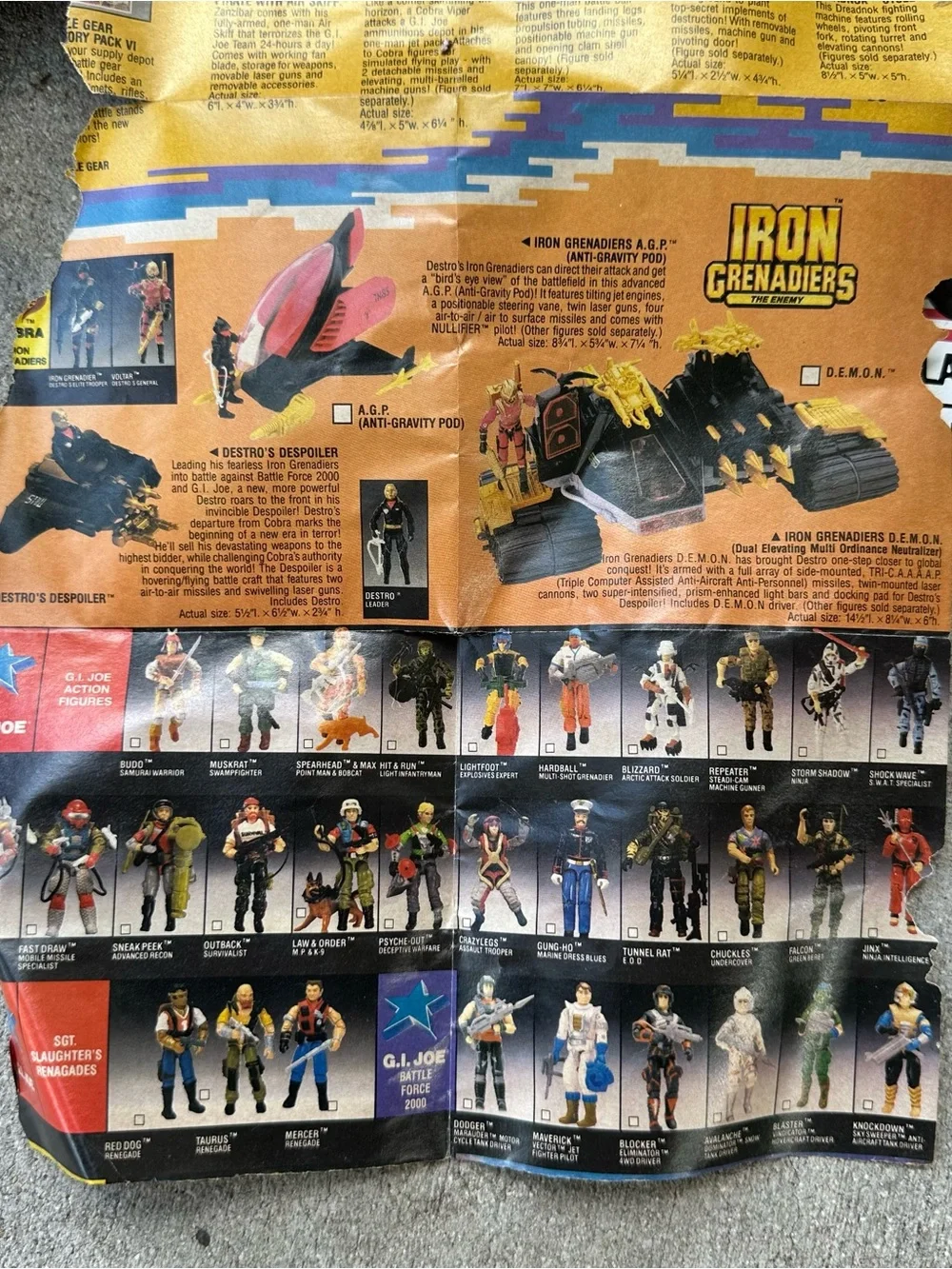 VTG Gl Joe Parts Lot 1986 HAVOC Vehicle, Cobra B.A.T, Road Pig Dreadnok ARAH